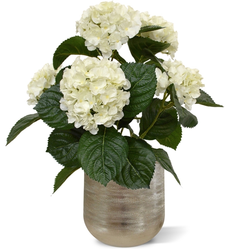 Bouquet artificiale di ortensie 40 cm crema