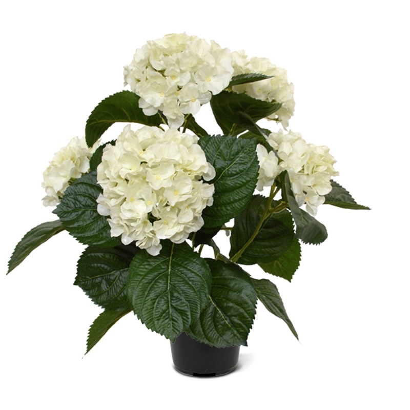 Bouquet artificiale di ortensie 40 cm crema