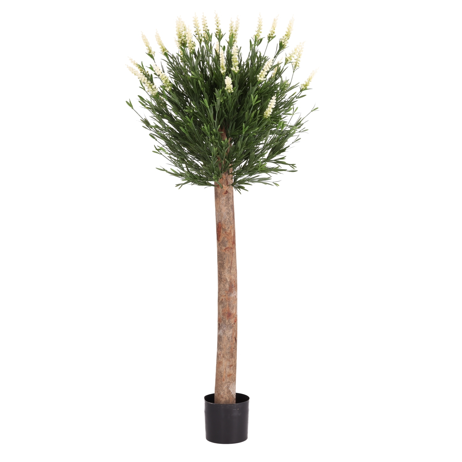 Artificiale Lavanda Sfera su fusto 120cm UV Bianco