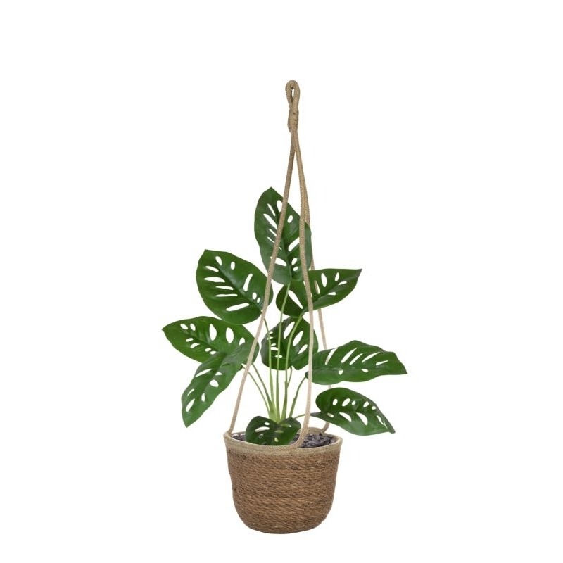 Monstera Adonsonii pianta artificiale 40 cm in vaso