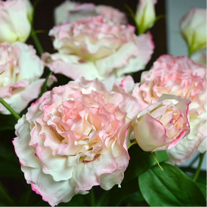 Fiore a stelo artificiale Lisianthus 80 rosa