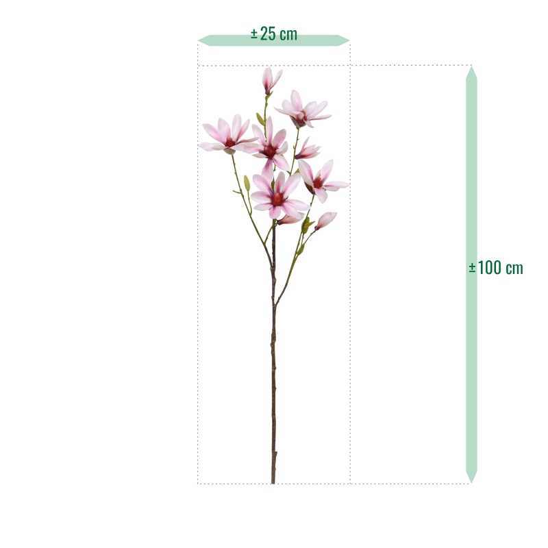 Magnolia ramo artificiale Rosa 100 cm