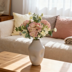 Bouquet artificiale legato a mano Rose York - Rosa