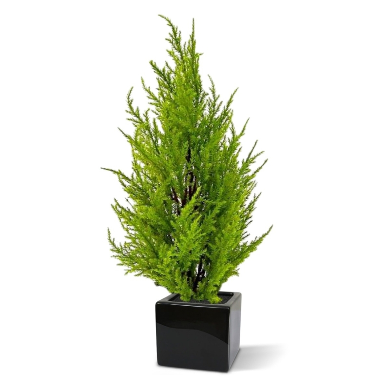 Pianta artificiale di conifera 45 cm - giallo/verde