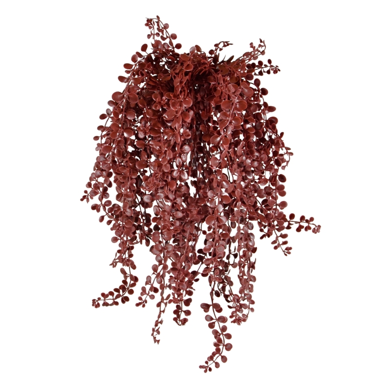 Dischidia pianta artificiale sospesa 40 cm UV Borgogna