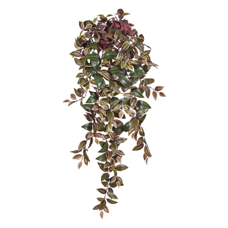 Tradescantia Pianta artificiale ricadente verde/rosso 100cm