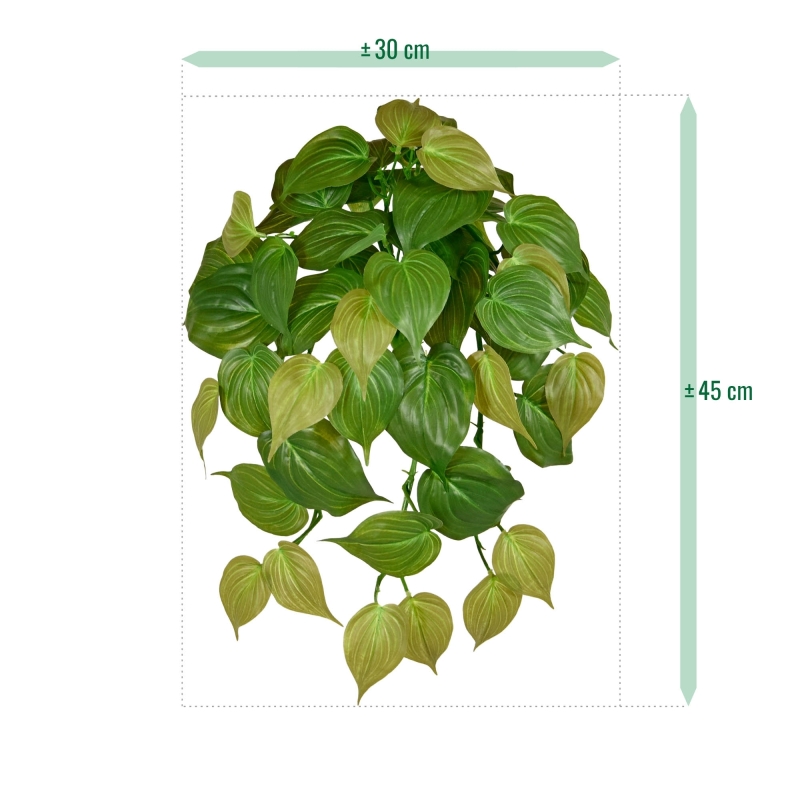 Philodendron Micans RT pianta artificiale ricadente 45cm