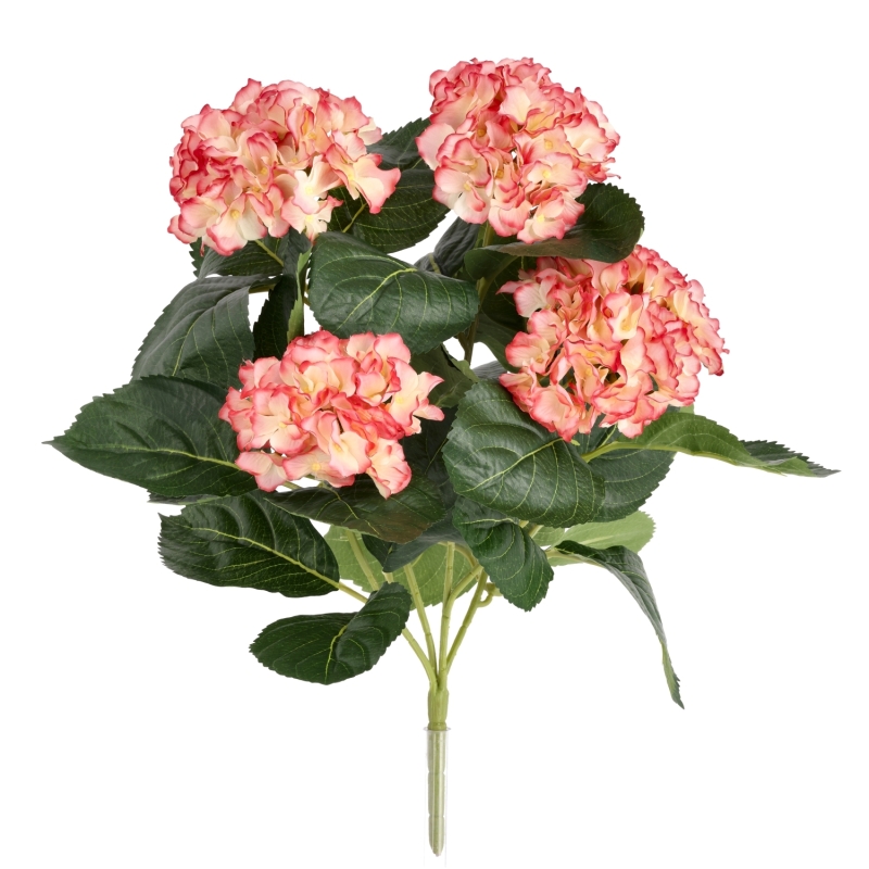 Bouquet artificiale di ortensie 40 cm rosa