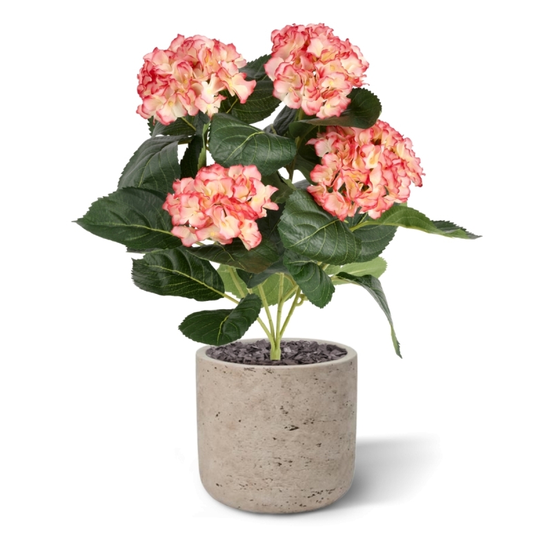 Bouquet artificiale di ortensie 40 cm rosa