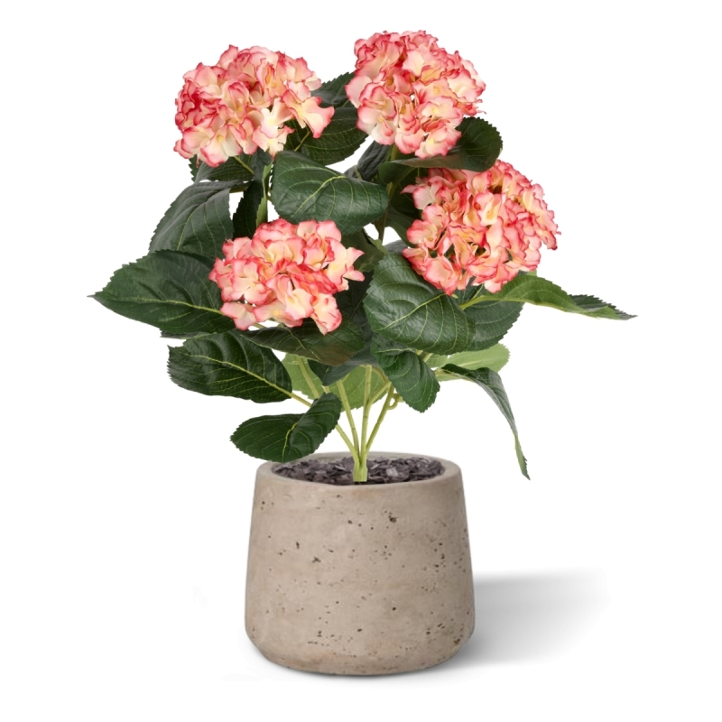 Bouquet artificiale di ortensie 40 cm rosa