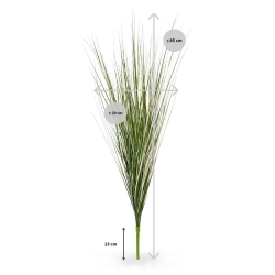 Bouquet di erba artificiale di canna deluxe 85 cm verde-crema