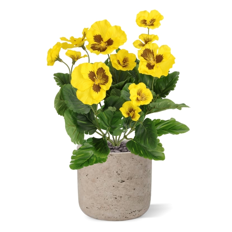 Viola del pensiero artificiale gialla 25 cm