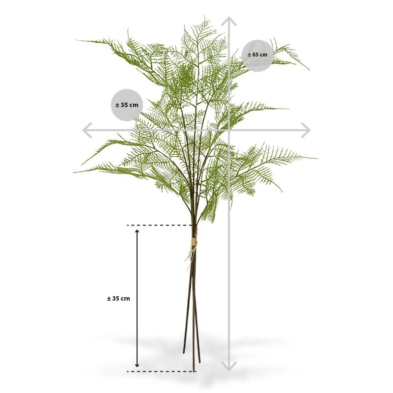 3x Asparago ramo artificiale 85 cm - fascio