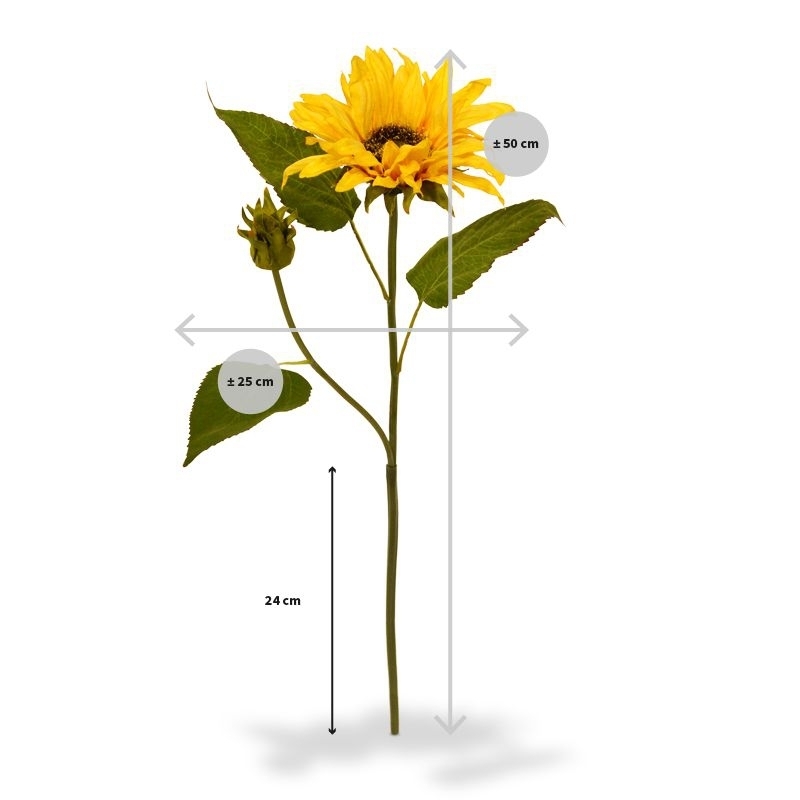Ramo artificiale di girasole S Deluxe 50 cm