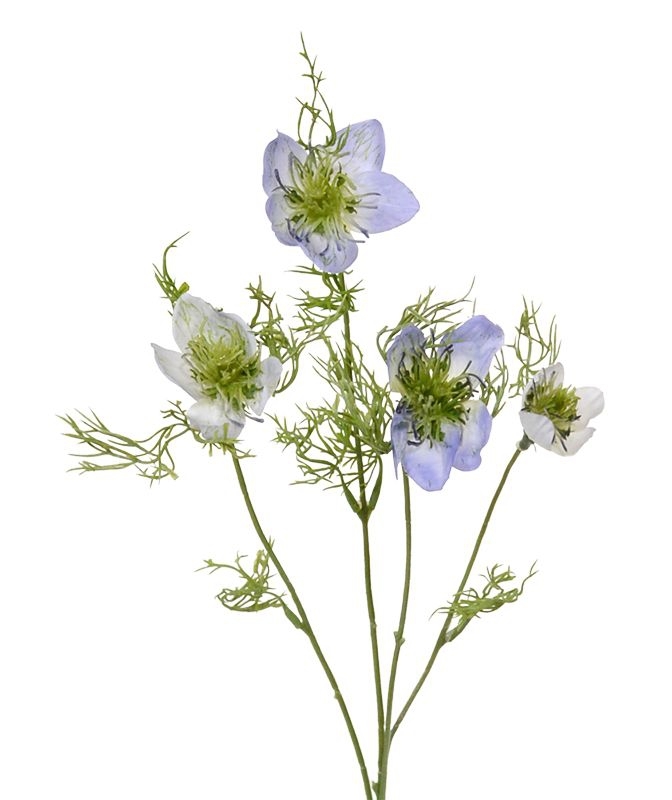 Nigella ramo artificiale 55 cm blu