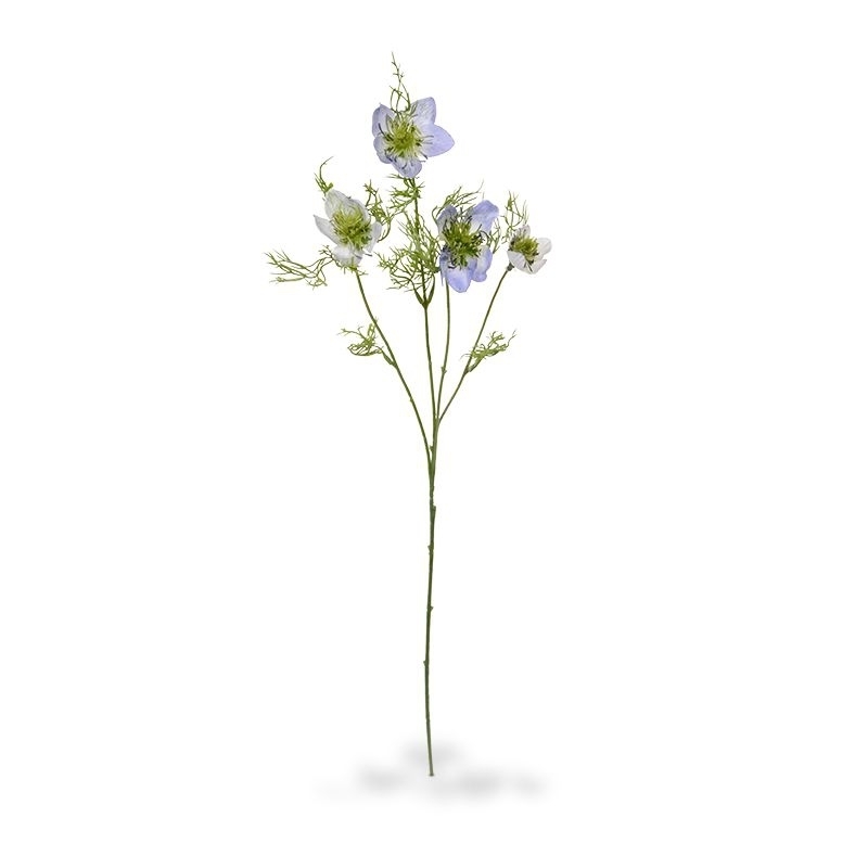 Nigella ramo artificiale 55 cm blu