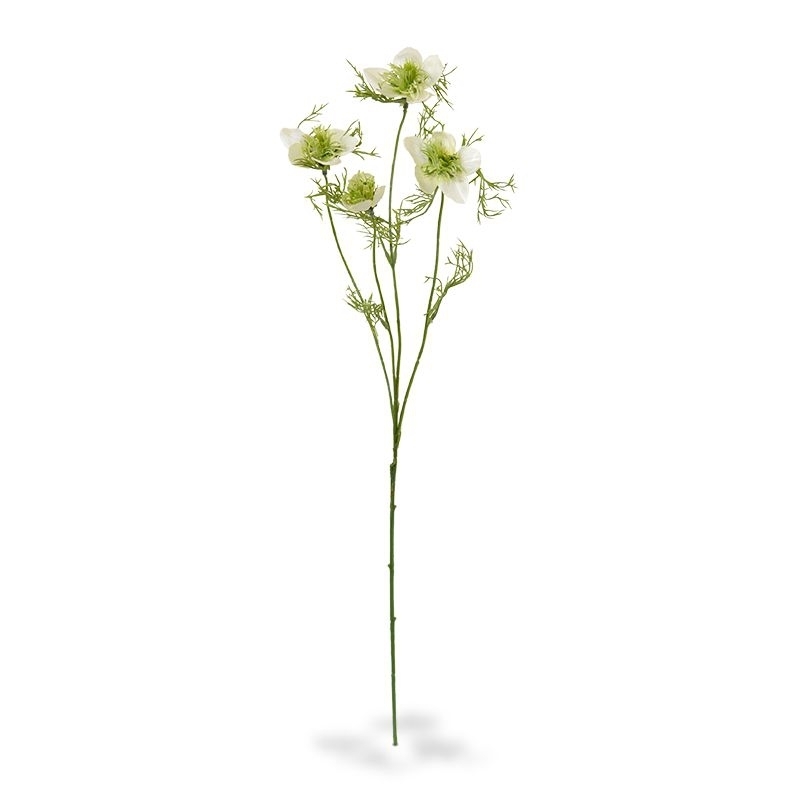 Nigella ramo artificiale 55 cm crema