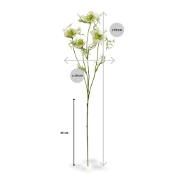 Nigella ramo artificiale 55 cm crema