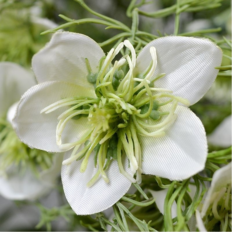Nigella ramo artificiale 55 cm crema