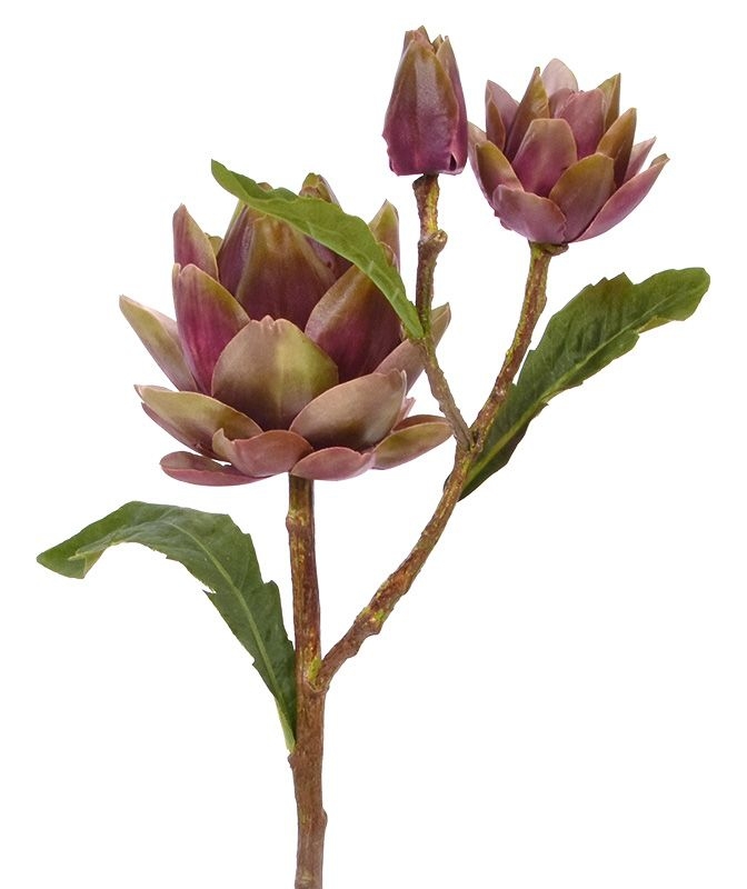 Carciofo artificiale deluxe 70 cm bordeaux