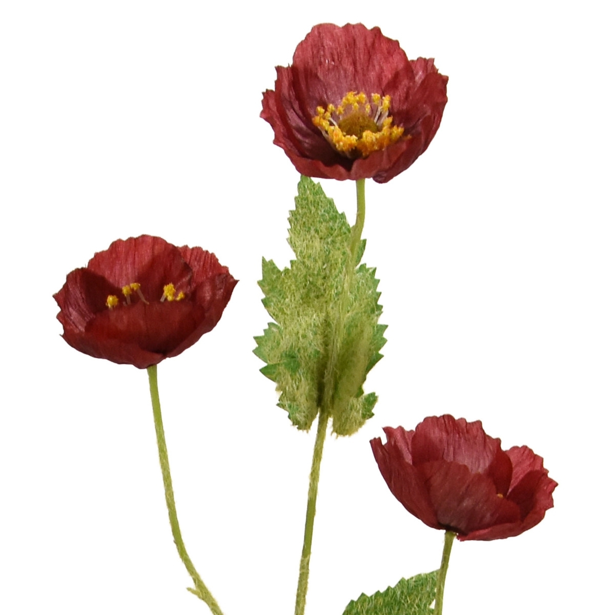 Ramo di papavero artificiale 60 cm rosso