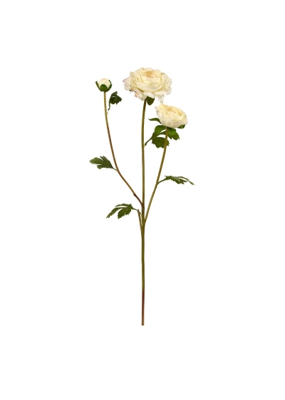 Ramo artificiale di Ranunculus 60 cm crema