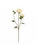 Ramo artificiale di Ranunculus 60 cm crema
