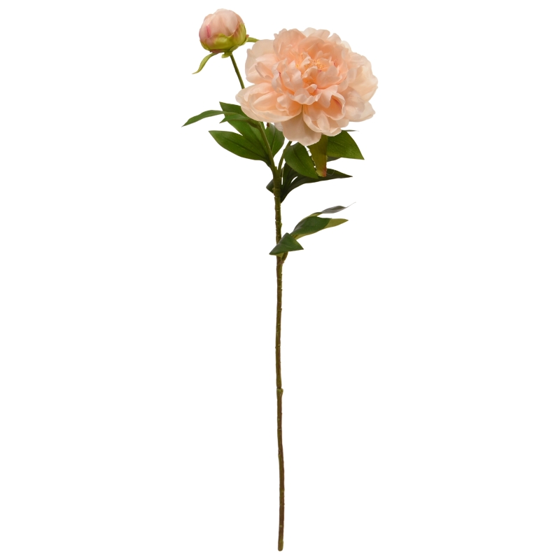 Peonia fiore artificiale 69cm salmone