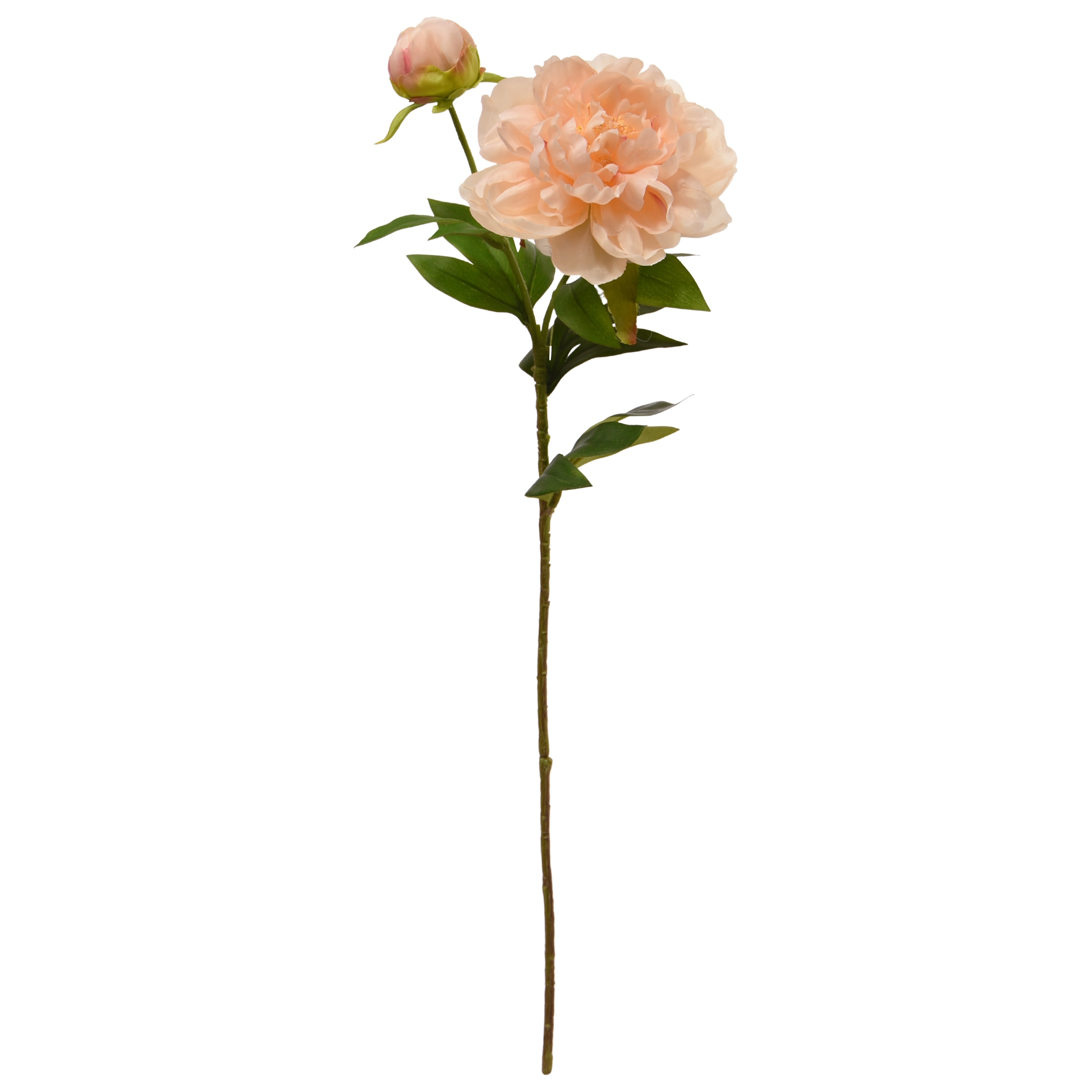Peonia fiore artificiale 69cm salmone