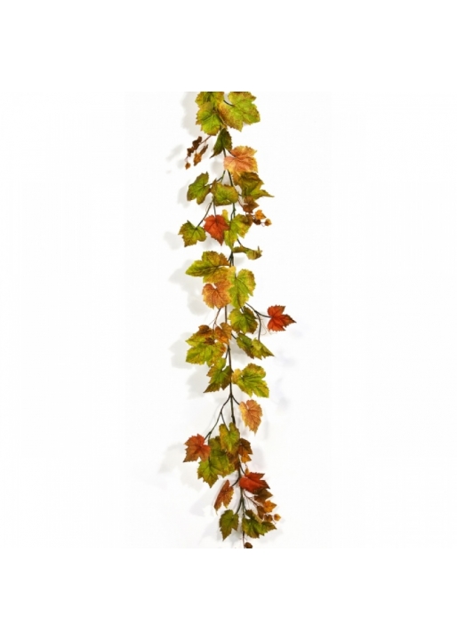 6' Autumn Grape Leaf Garland 180 cm