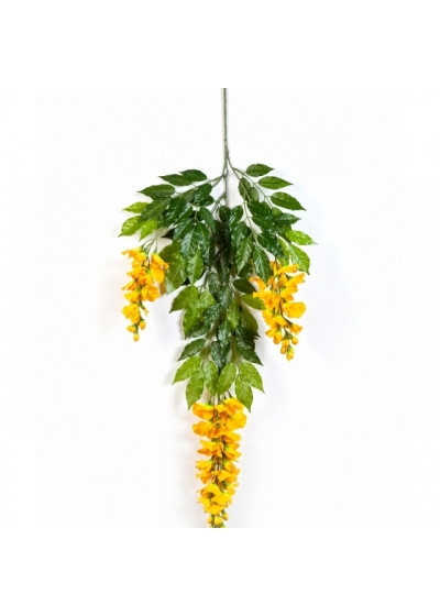 Deluxe wisteria spray yellow 90 cm