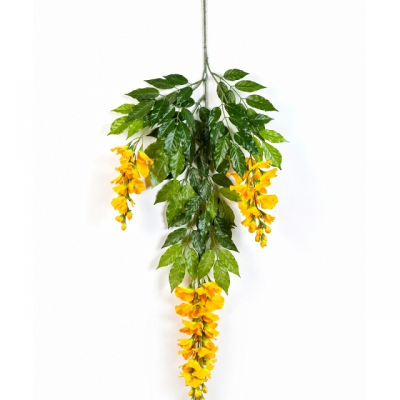 Deluxe wisteria spray yellow 90 cm