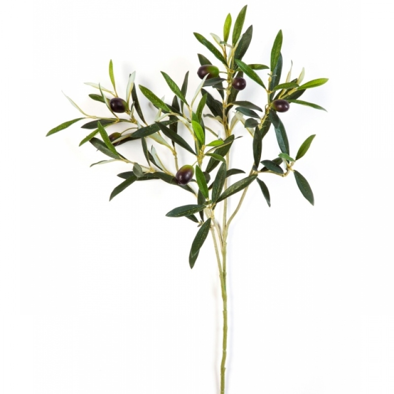 Flame Ret. Natural olive spray with fruits 50 cm