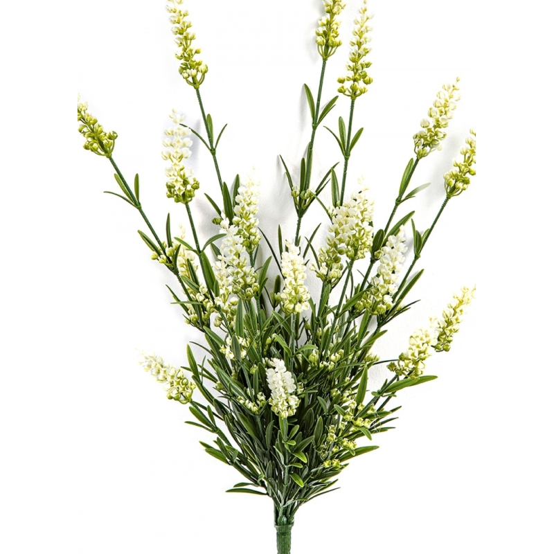 Lavender Bush x 19 - Cream 52 cm