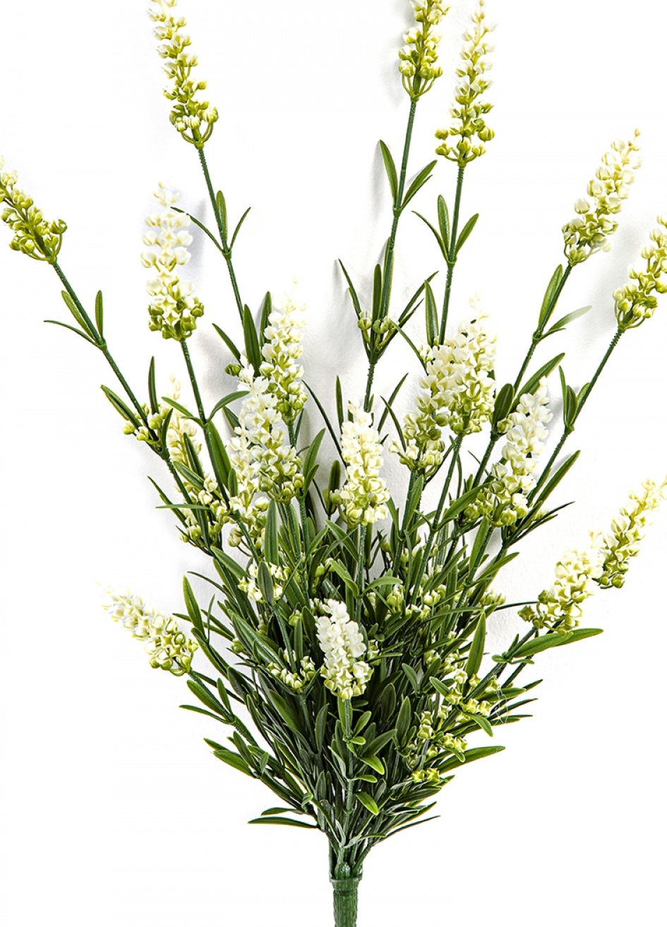 Lavender Bush x 19 - Cream 52 cm