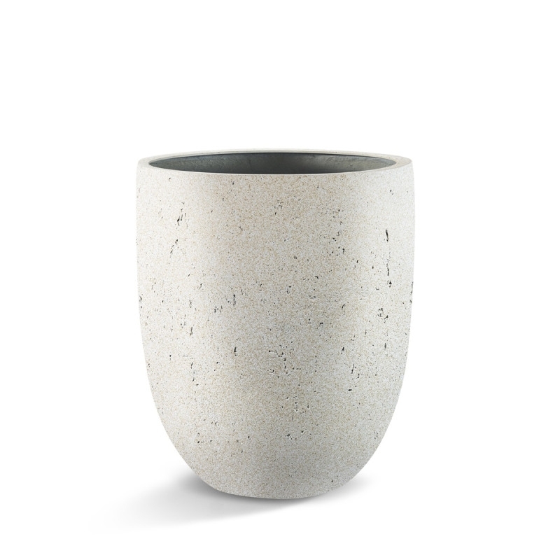 Vaso Argento Tall Egg Pot Antique White 30x35