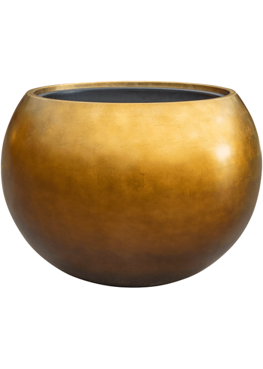 Vaso Baq Metallic Silver Leaf Globe Matt Honey Perfect For Indoor And Outdoor Use