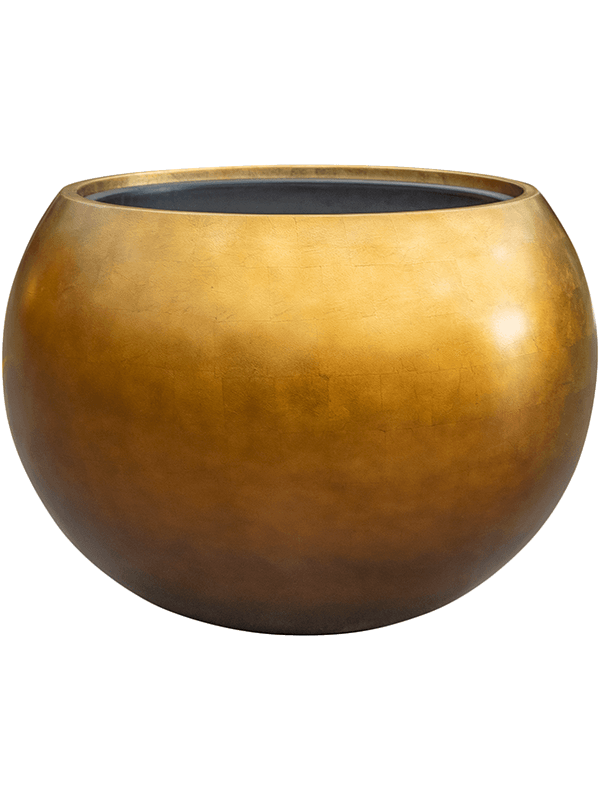 Vaso Baq Metallic Silver Leaf Globe Matt Honey Perfect For Indoor And Outdoor Use