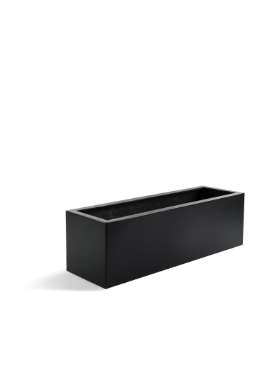 Vaso Argento Balcony Box M Black | Very Realistic