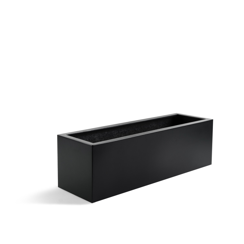Vaso Argento Balcony Box M Black | Very Realistic