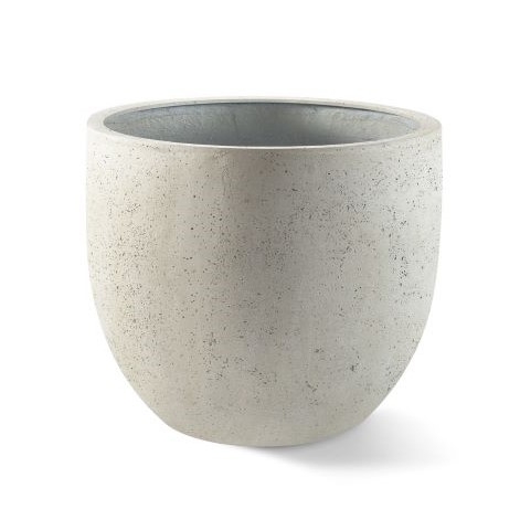 Vaso Argento Egg Pot White Concrete M