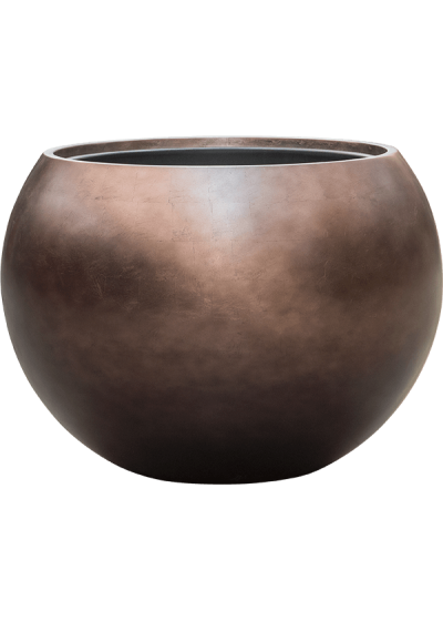 Vaso Baq Metallic Silver Leaf Globe Matt Coffee Perfect For Indoor And Outdoor Use