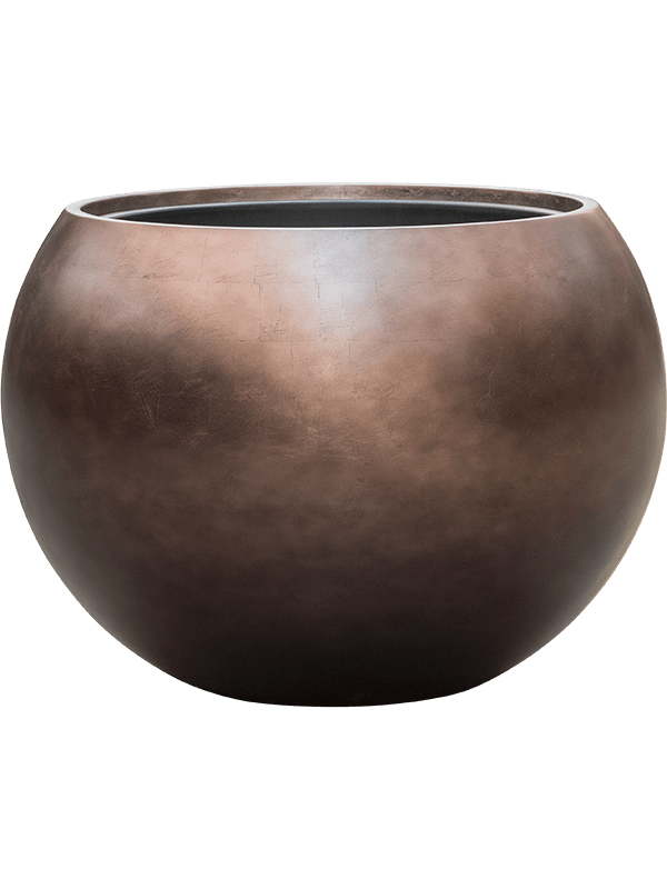 Vaso Baq Metallic Silver Leaf Globe Matt Coffee Perfect For Indoor And Outdoor Use