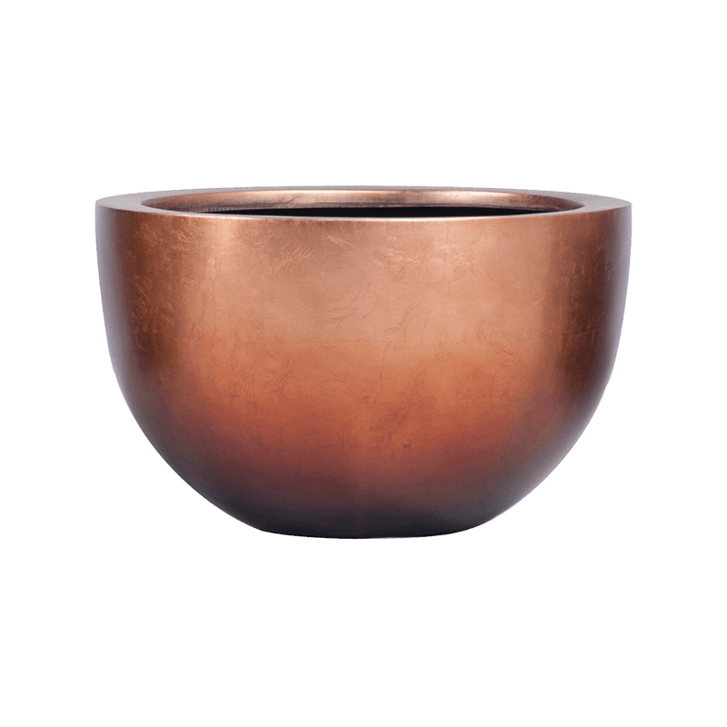 Vaso Baq Metallic Silver Leaf Bowl