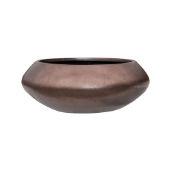 Vaso Baq Metallic Silver Leaf Bowl Ufo Matt Coffee