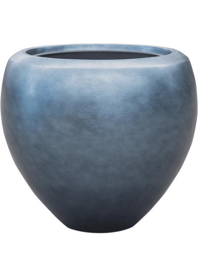 Vaso Baq Metallic Silver Leaf Couple Matt Ice Blue (with Liner)