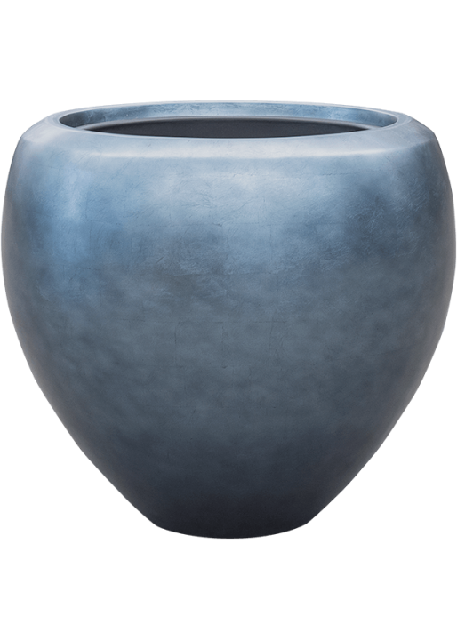 Vaso Baq Metallic Silver Leaf Couple Matt Ice Blue (with Liner)