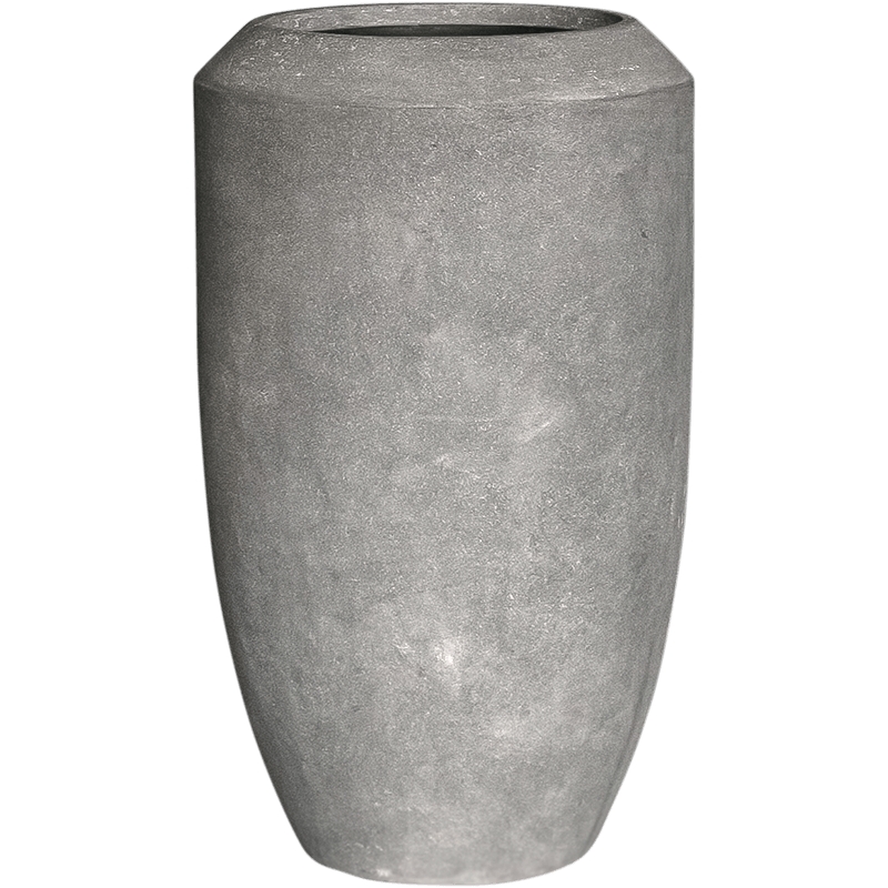 Vaso Baq Polystone Coated Plain Coppa Raw Grey (with Liner)