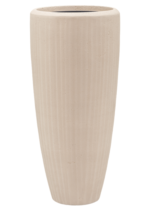 Vaso Baq Polystone Plain Partner Natural (with Liner)