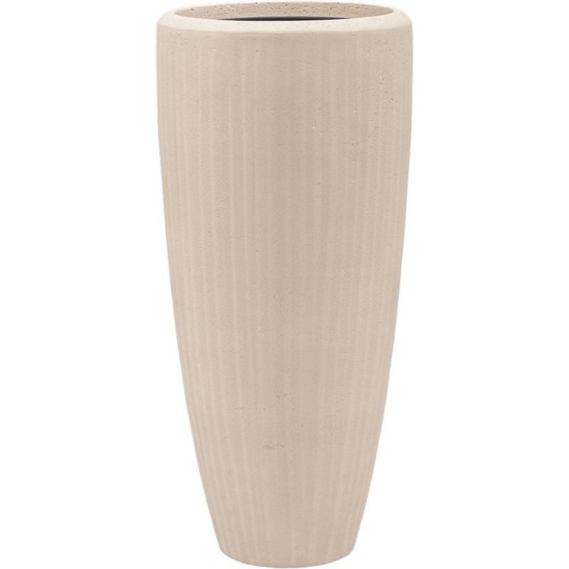 Vaso Baq Polystone Plain Partner Natural (with Liner)